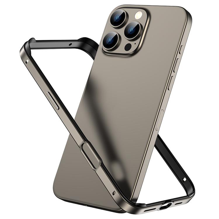メタルハイブリッドシリコン四隅衝撃吸収冷却スマホフレームケース、iPhone 16 Pro Max用、iPhone 16 Pro用、iPhone 16 Plus用、iPhone 16用