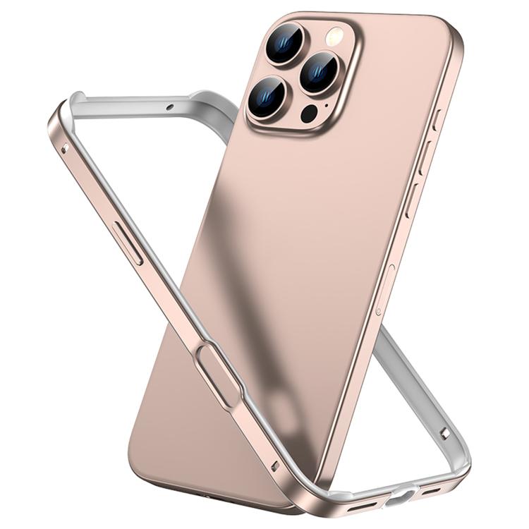 メタルハイブリッドシリコン四隅衝撃吸収冷却スマホフレームケース、iPhone 16 Pro Max用、iPhone 16 Pro用、iPhone 16 Plus用、iPhone 16用