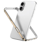 メタルハイブリッドシリコン四隅衝撃吸収冷却スマホフレームケース、iPhone 16 Pro Max用、iPhone 16 Pro用、iPhone 16 Plus用、iPhone 16用