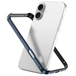 メタルハイブリッドシリコン四隅衝撃吸収冷却スマホフレームケース、iPhone 16 Pro Max用、iPhone 16 Pro用、iPhone 16 Plus用、iPhone 16用