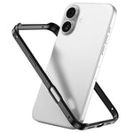 メタルハイブリッドシリコン四隅衝撃吸収冷却スマホフレームケース、iPhone 16 Pro Max用、iPhone 16 Pro用、iPhone 16 Plus用、iPhone 16用