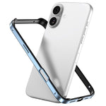 メタルハイブリッドシリコン四隅衝撃吸収冷却スマホフレームケース、iPhone 16 Pro Max用、iPhone 16 Pro用、iPhone 16 Plus用、iPhone 16用