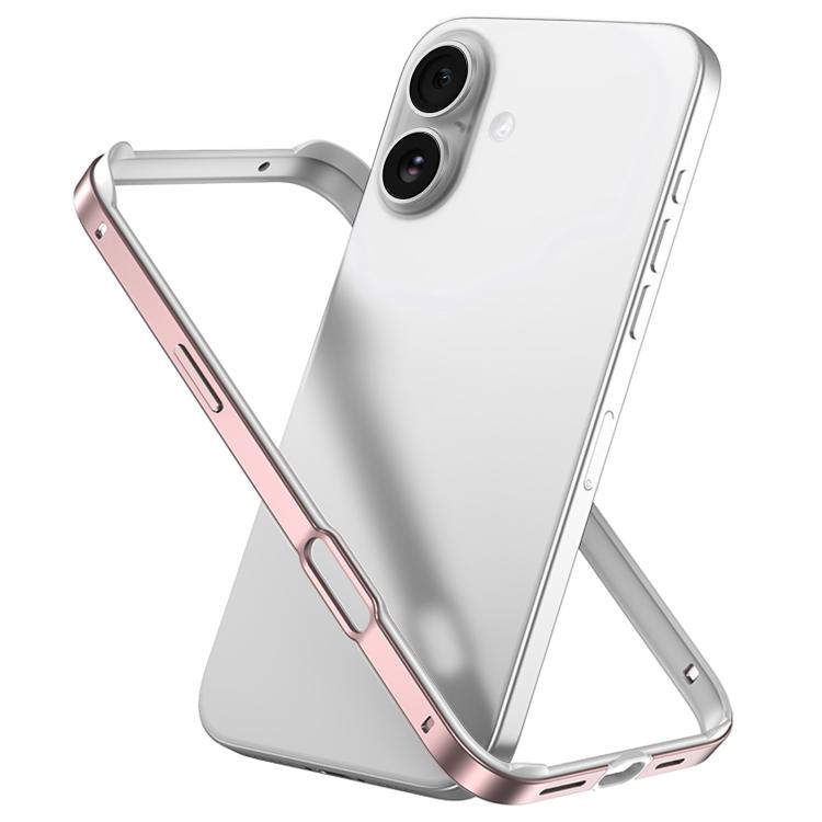 メタルハイブリッドシリコン四隅衝撃吸収冷却スマホフレームケース、iPhone 16 Pro Max用、iPhone 16 Pro用、iPhone 16 Plus用、iPhone 16用