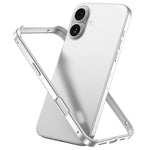 メタルハイブリッドシリコン四隅衝撃吸収冷却スマホフレームケース、iPhone 16 Pro Max用、iPhone 16 Pro用、iPhone 16 Plus用、iPhone 16用