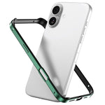 メタルハイブリッドシリコン四隅衝撃吸収冷却スマホフレームケース、iPhone 16 Pro Max用、iPhone 16 Pro用、iPhone 16 Plus用、iPhone 16用
