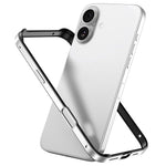メタルハイブリッドシリコン四隅衝撃吸収冷却スマホフレームケース、iPhone 16 Pro Max用、iPhone 16 Pro用、iPhone 16 Plus用、iPhone 16用