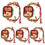 新年ビーズロープ編み時計バンド、Apple Watch 46mm / 49mm / 45mm / 44mm用、Apple Watch 42mm / 41mm / 40mm / 38mm用