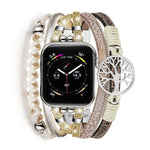 生命の樹ペンダント メタル本革時計バンド、Apple Watch 46mm / 49mm / 45mm / 44mm用、Apple Watch 42mm / 41mm / 40mm / 38mm用