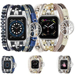 生命の樹ペンダント メタル本革時計バンド、Apple Watch 46mm / 49mm / 45mm / 44mm用、Apple Watch 42mm / 41mm / 40mm / 38mm用