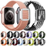 モダンスタイル マグネティックバックル 編みナイロンウォッチバンド、Apple Watch 46mm / 49mm / 45mm / 44mm用、Apple Watch 42mm / 41mm / 40mm / 38mm用