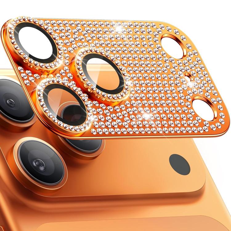 Kalebol オールインワン フロストメタルアーマー ダイヤモンドシャイン カメラレンズフィルム、iPhone 17 Pro Max 用、iPhone 17 Pro 用