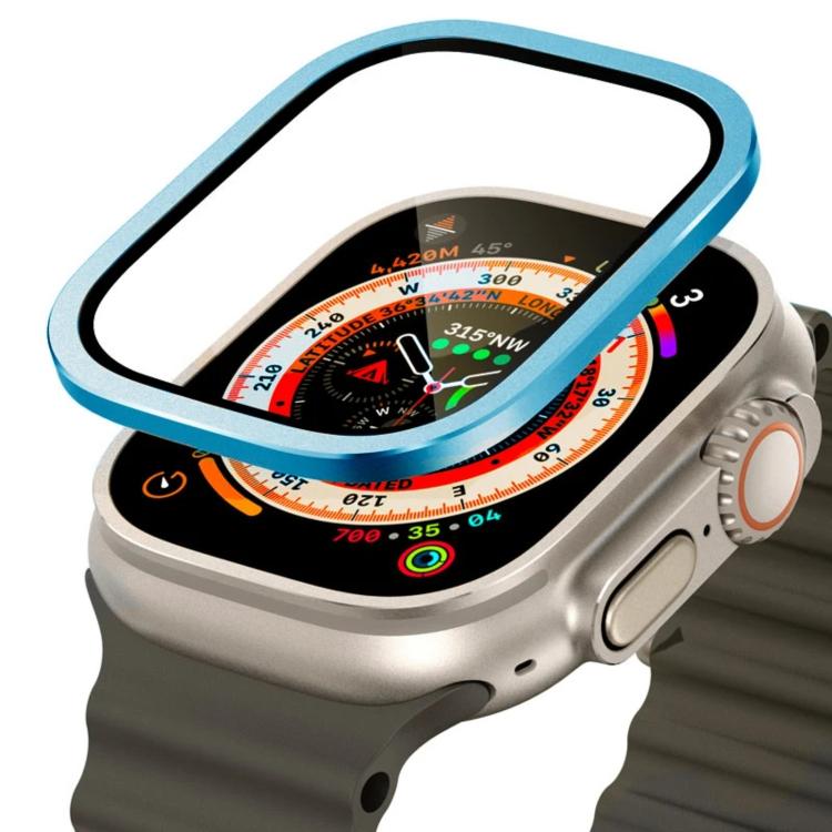 チタンメタルフレーム 強化ガラスウォッチフィルム、Apple Watch Ultra 49mm用
