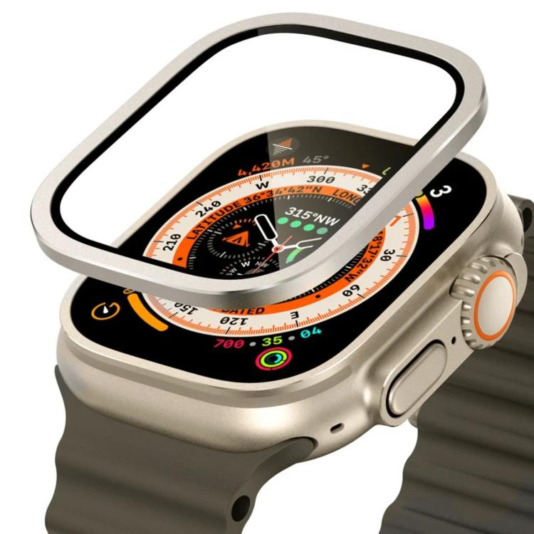 チタンメタルフレーム 強化ガラスウォッチフィルム、Apple Watch Ultra 49mm用