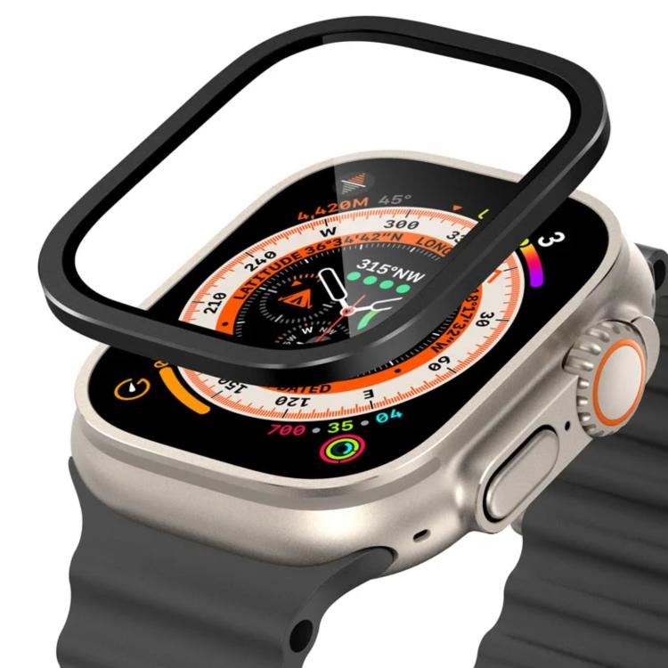 チタンメタルフレーム 強化ガラスウォッチフィルム、Apple Watch Ultra 49mm用