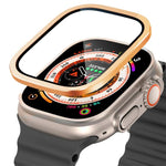 チタンメタルフレーム 強化ガラスウォッチフィルム、Apple Watch Ultra 49mm用