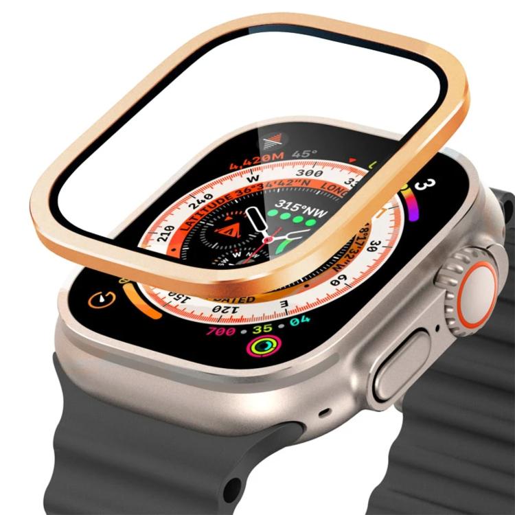 チタンメタルフレーム 強化ガラスウォッチフィルム、Apple Watch Ultra 49mm用
