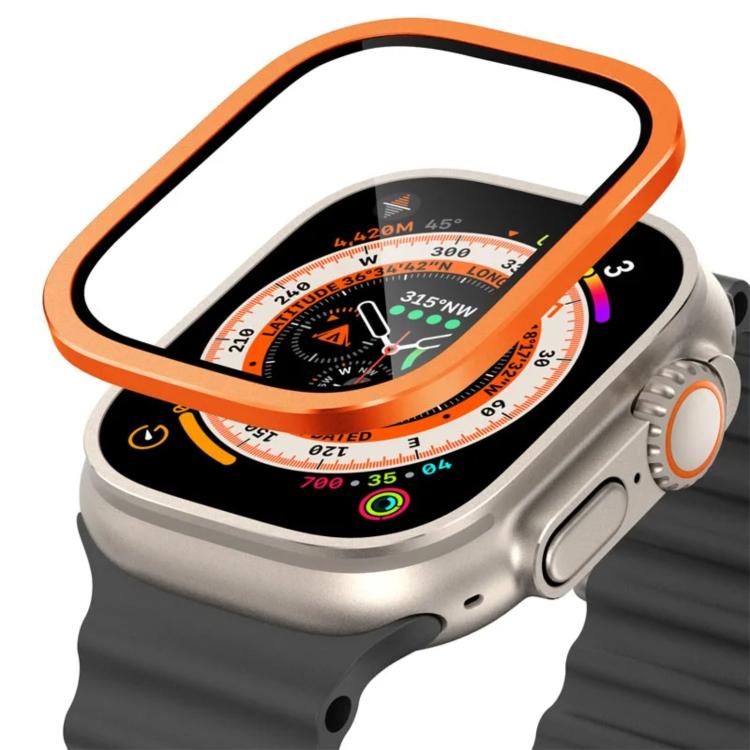 チタンメタルフレーム 強化ガラスウォッチフィルム、Apple Watch Ultra 49mm用