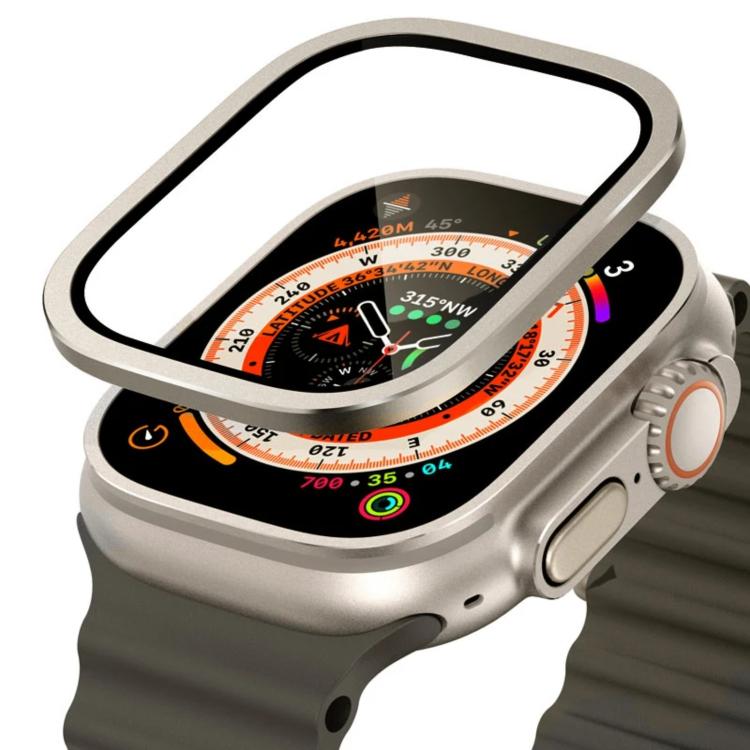 チタンメタルフレーム 強化ガラスウォッチフィルム、Apple Watch Ultra 49mm用