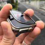 チタンメタルフレーム 強化ガラスウォッチフィルム、Apple Watch Ultra 49mm用