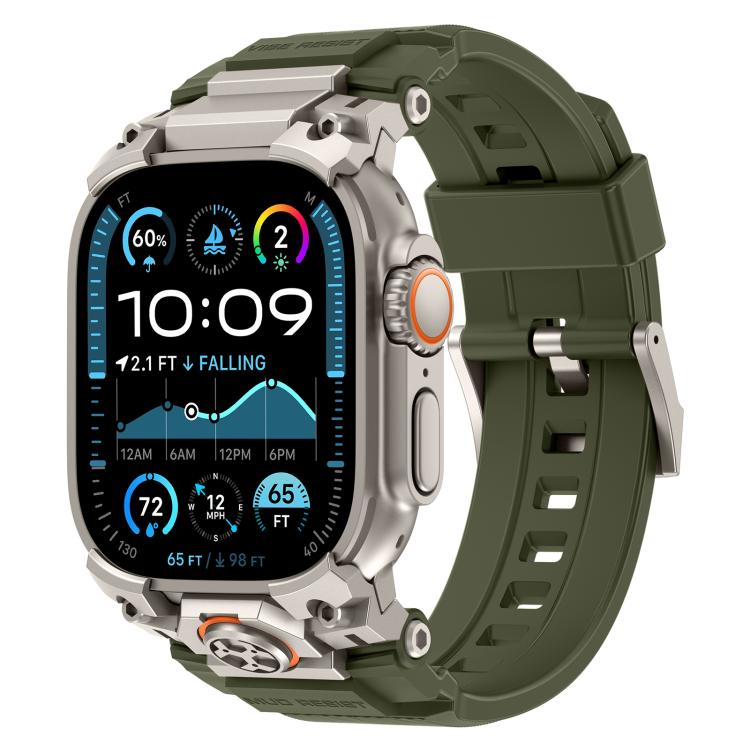メタルカスタマイズアーマー シリコンウォッチバンド、Apple Watch Ultra 3 / 2 / 1 49mm用