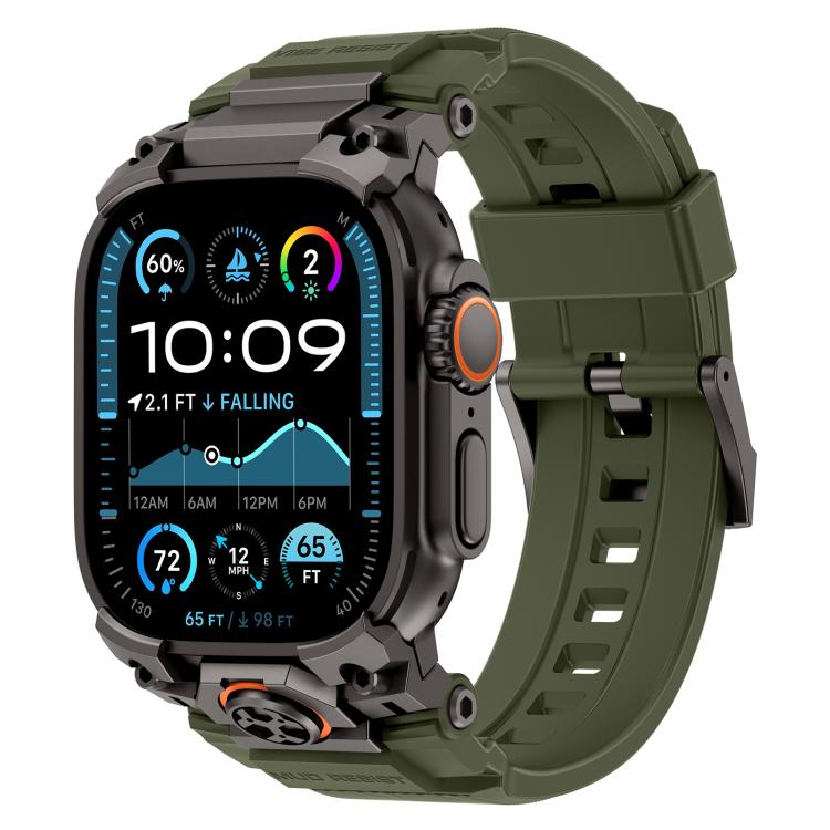 メタルカスタマイズアーマー シリコンウォッチバンド、Apple Watch Ultra 3 / 2 / 1 49mm用