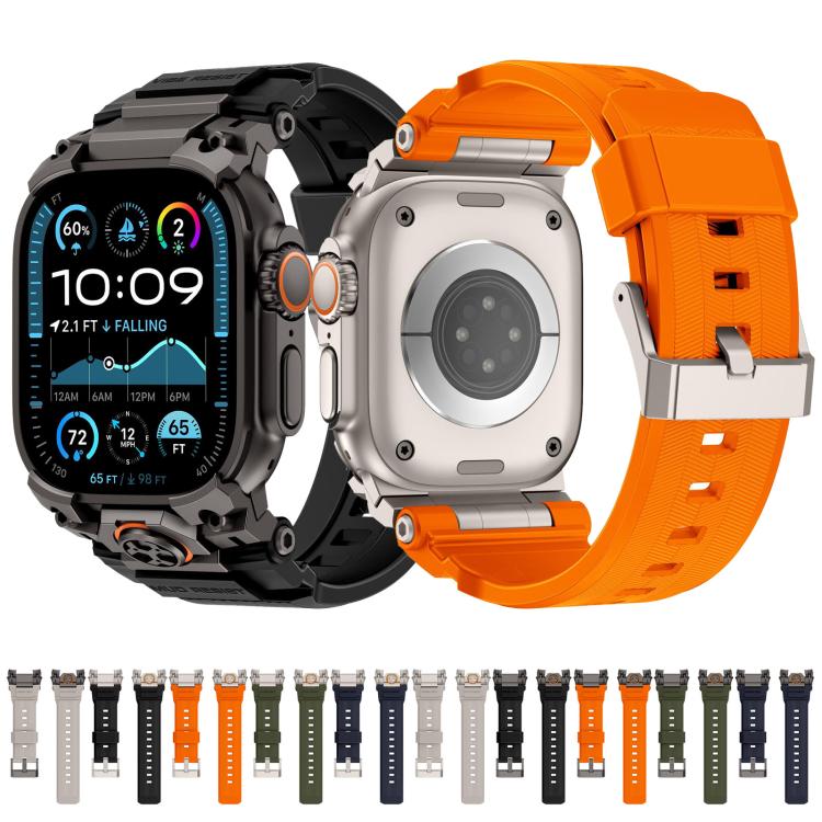 メタルカスタマイズアーマー シリコンウォッチバンド、Apple Watch Ultra 3 / 2 / 1 49mm用