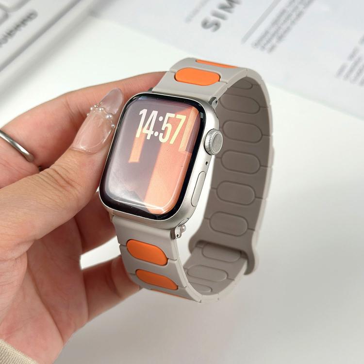 オーバルマグネティックシリコンウォッチバンド、Apple Watch 46mm / 49mm / 45mm / 44mm用、Apple Watch 42mm / 41mm / 40mm / 38mm用