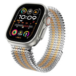 分子配列マグネティックステンレススチールウォッチバンド、Apple Watch 46mm / 49mm / 45mm / 44mm用、Apple Watch 42mm / 41mm / 40mm / 38mm用