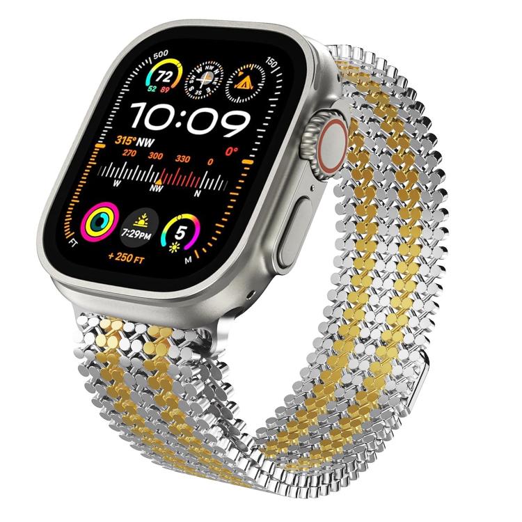 分子配列マグネティックステンレススチールウォッチバンド、Apple Watch 46mm / 49mm / 45mm / 44mm用、Apple Watch 42mm / 41mm / 40mm / 38mm用