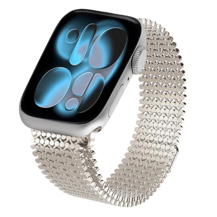 分子配列マグネティックステンレススチールウォッチバンド、Apple Watch 46mm / 49mm / 45mm / 44mm用、Apple Watch 42mm / 41mm / 40mm / 38mm用