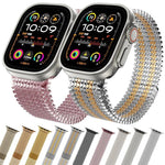 分子配列マグネティックステンレススチールウォッチバンド、Apple Watch 46mm / 49mm / 45mm / 44mm用、Apple Watch 42mm / 41mm / 40mm / 38mm用