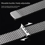 分子配列マグネティックステンレススチールウォッチバンド、Apple Watch 46mm / 49mm / 45mm / 44mm用、Apple Watch 42mm / 41mm / 40mm / 38mm用