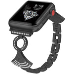 シェルインレイダイヤモンドメタルウォッチバンド、Apple Watch 46mm / 49mm / 45mm / 44mm用、Apple Watch 42mm / 41mm / 40mm / 38mm用