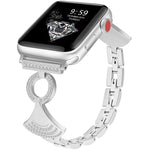シェルインレイダイヤモンドメタルウォッチバンド、Apple Watch 46mm / 49mm / 45mm / 44mm用、Apple Watch 42mm / 41mm / 40mm / 38mm用