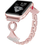 シェルインレイダイヤモンドメタルウォッチバンド、Apple Watch 46mm / 49mm / 45mm / 44mm用、Apple Watch 42mm / 41mm / 40mm / 38mm用