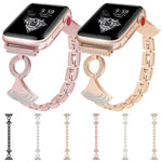 シェルインレイダイヤモンドメタルウォッチバンド、Apple Watch 46mm / 49mm / 45mm / 44mm用、Apple Watch 42mm / 41mm / 40mm / 38mm用
