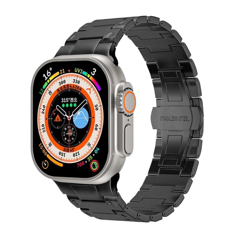 メカニカルスタイルバタフライクラスプメタルウォッチバンド、Apple Watch 46mm / 49mm / 45mm / 44mm用、Apple Watch 42mm / 41mm / 40mm / 38mm用