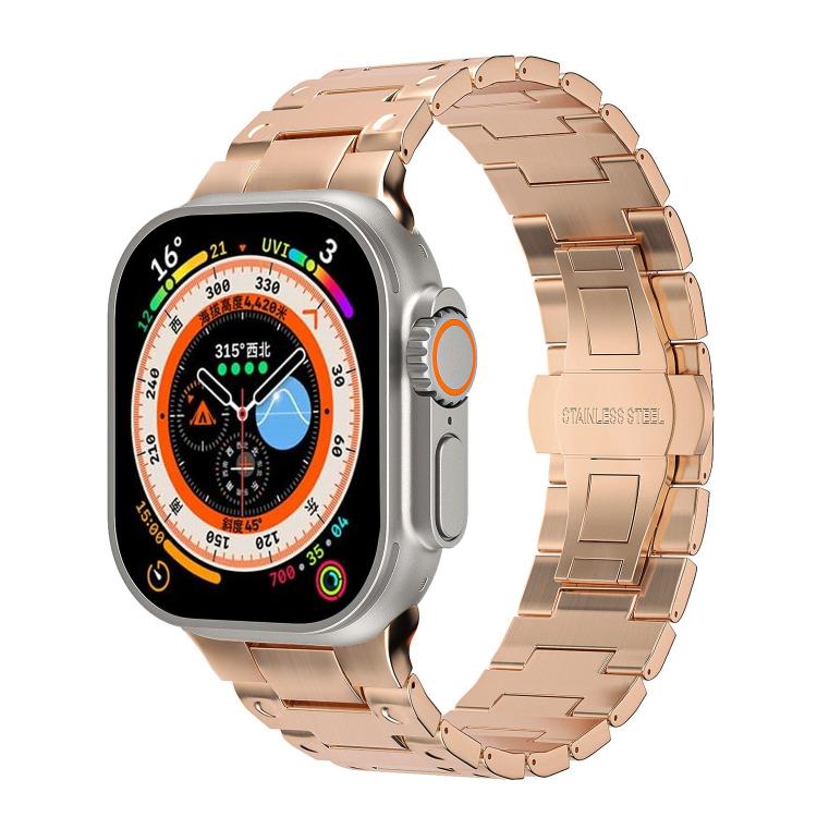 メカニカルスタイルバタフライクラスプメタルウォッチバンド、Apple Watch 46mm / 49mm / 45mm / 44mm用、Apple Watch 42mm / 41mm / 40mm / 38mm用