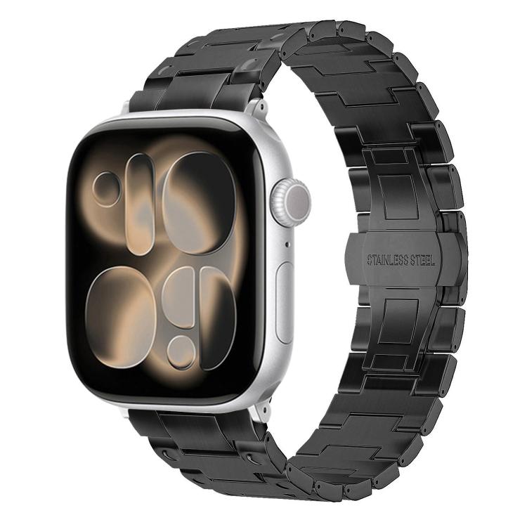 メカニカルスタイルバタフライクラスプメタルウォッチバンド、Apple Watch 46mm / 49mm / 45mm / 44mm用、Apple Watch 42mm / 41mm / 40mm / 38mm用