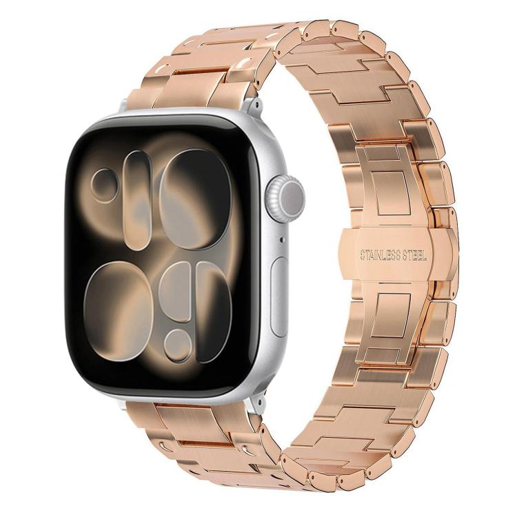 メカニカルスタイルバタフライクラスプメタルウォッチバンド、Apple Watch 46mm / 49mm / 45mm / 44mm用、Apple Watch 42mm / 41mm / 40mm / 38mm用