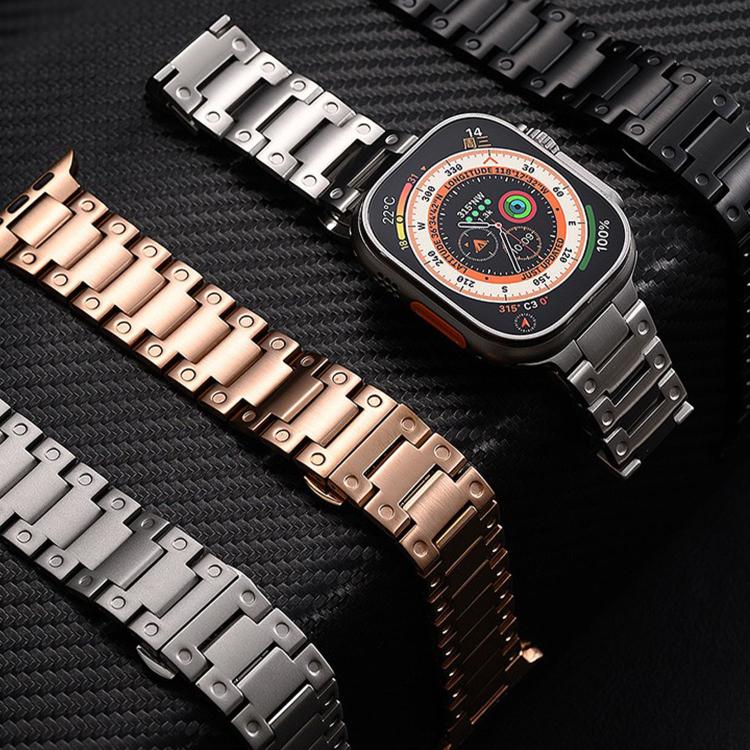 メカニカルスタイルバタフライクラスプメタルウォッチバンド、Apple Watch 46mm / 49mm / 45mm / 44mm用、Apple Watch 42mm / 41mm / 40mm / 38mm用