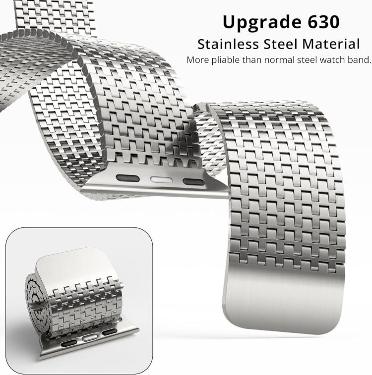 ピンチェーンミラネーゼマグネティックウォッチバンド、Apple Watch 46mm / 49mm / 45mm / 44mm用、Apple Watch 42mm / 41mm / 40mm / 38mm用