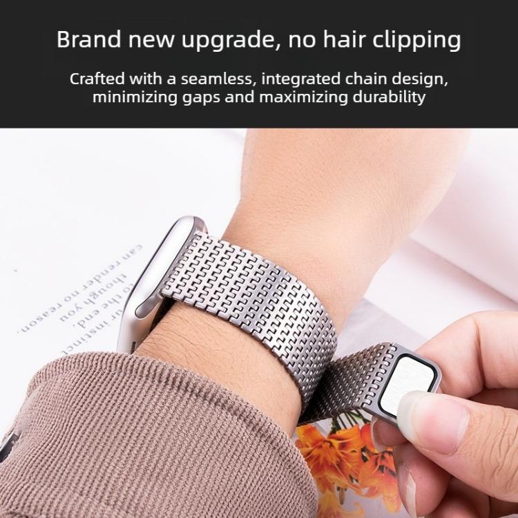 ピンチェーンミラネーゼマグネティックウォッチバンド、Apple Watch 46mm / 49mm / 45mm / 44mm用、Apple Watch 42mm / 41mm / 40mm / 38mm用