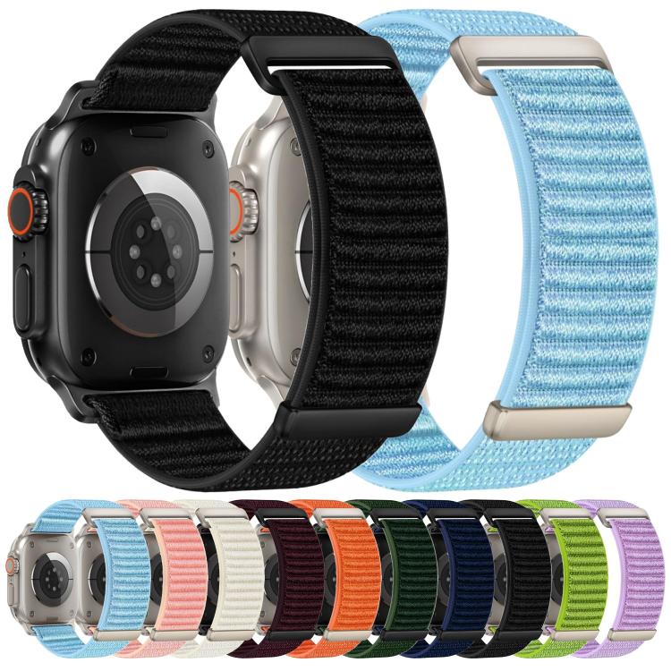 二段階 山模様 フック＆ループファスナー ナイロンウォッチバンド、Apple Watch 46mm / 49mm / 45mm / 44mm用、Apple Watch 42mm / 41mm / 40mm / 38mm用