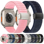 磁気バックル 波模様 ナイロンウォッチバンド、Apple Watch 46mm / 49mm / 45mm / 44mm用、Apple Watch 42mm / 41mm / 40mm / 38mm用