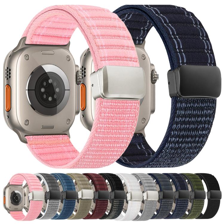 磁気バックル 波模様 ナイロンウォッチバンド、Apple Watch 46mm / 49mm / 45mm / 44mm用、Apple Watch 42mm / 41mm / 40mm / 38mm用