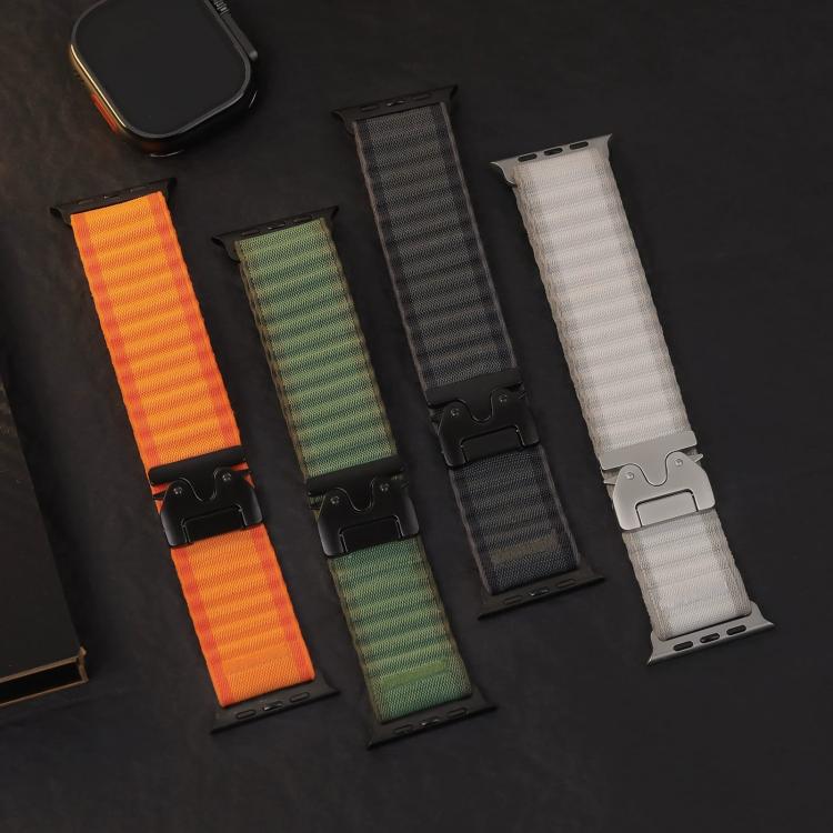 パラシュートバックル オフロード ワイドリブナイロンウォッチバンド、Apple Watch 46mm / 49mm / 45mm / 44mm用、Apple Watch 42mm / 41mm / 40mm / 38mm用