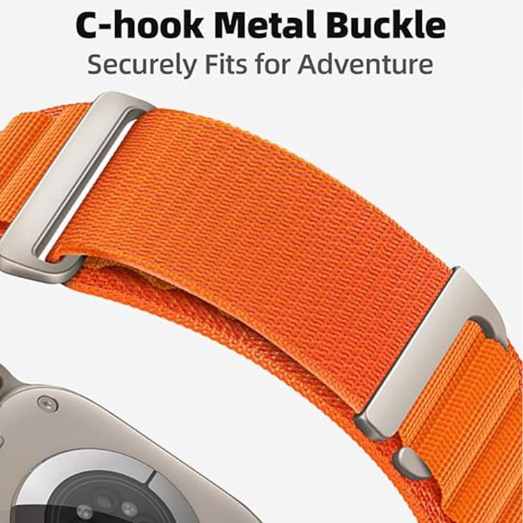 Cバックル 二段階 高山ループ ナイロンウォッチバンド、Apple Watch 46mm / 49mm / 45mm / 44mm用、Apple Watch 42mm / 41mm / 40mm / 38mm用