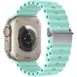 リファービッシュ 磁気バックル オーシャンシリコンウォッチバンド、Apple Watch 46mm / 49mm / 45mm / 44mm用、Apple Watch 42mm / 41mm / 40mm / 38mm用