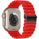 リファービッシュ 磁気バックル オーシャンシリコンウォッチバンド、Apple Watch 46mm / 49mm / 45mm / 44mm用、Apple Watch 42mm / 41mm / 40mm / 38mm用